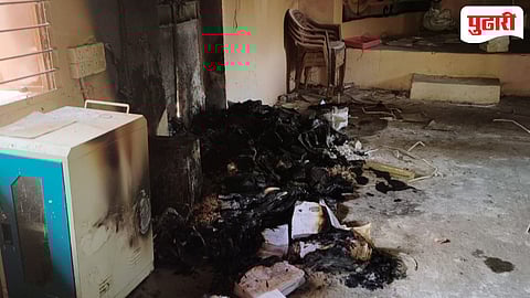 Hingoli news | औंढ्यात गट साधन केंद्राला भीषण आग; संकलित मूल्यमापन चाचणीचे १२ हजार पेपर जळून खाक