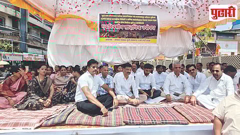 Bhushi Dam Vendors Protest