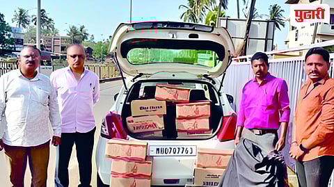 Ratnagiri news | कोंडुरा तिठ्यावर गोवा मद्याचे १९ बॉक्स जप्त; एक ताब्यात