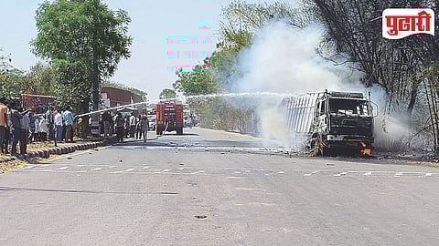 Ahilyanagar Truck Fire