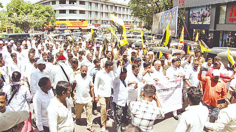 Solapur Rickshaw Union Protest