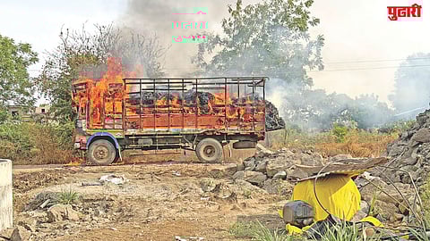 Truck fire accident