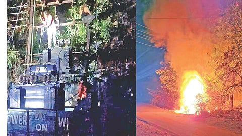 Parbhani Mahavitaran transformer burnt
