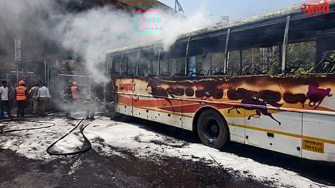 Shivshahi bus fire Thane
