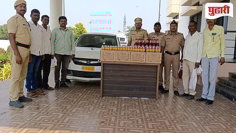 अवैध मद्य वाहतुकीवर पोलिसांचा प्रहार; 5 लाखांहून अधिक मुद्देमाल जप्त