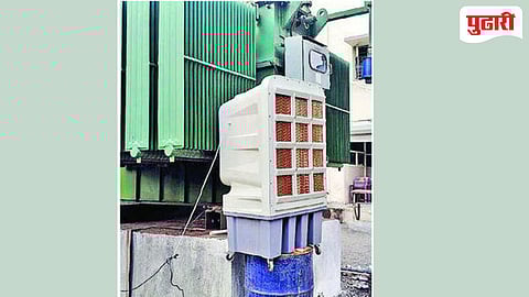 महावितरणच्या ट्रान्सफॉर्मरला कुलरचा आधार