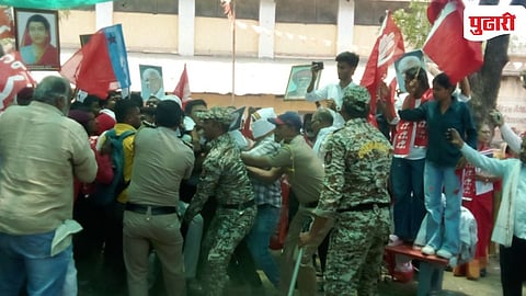 MLA Sanjay Gaikwad's office agitation 