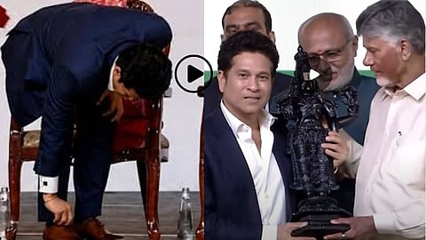 Sachin Tendulkar viral video |  भारतीय संस्कृतीशी घट्ट नाते..! सचिन तेंडुलकरच्या 'त्या' एका कृतीने जिंकली कोट्यवधींची मने! 