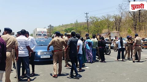 Pune Satara Highway Lathi Charge