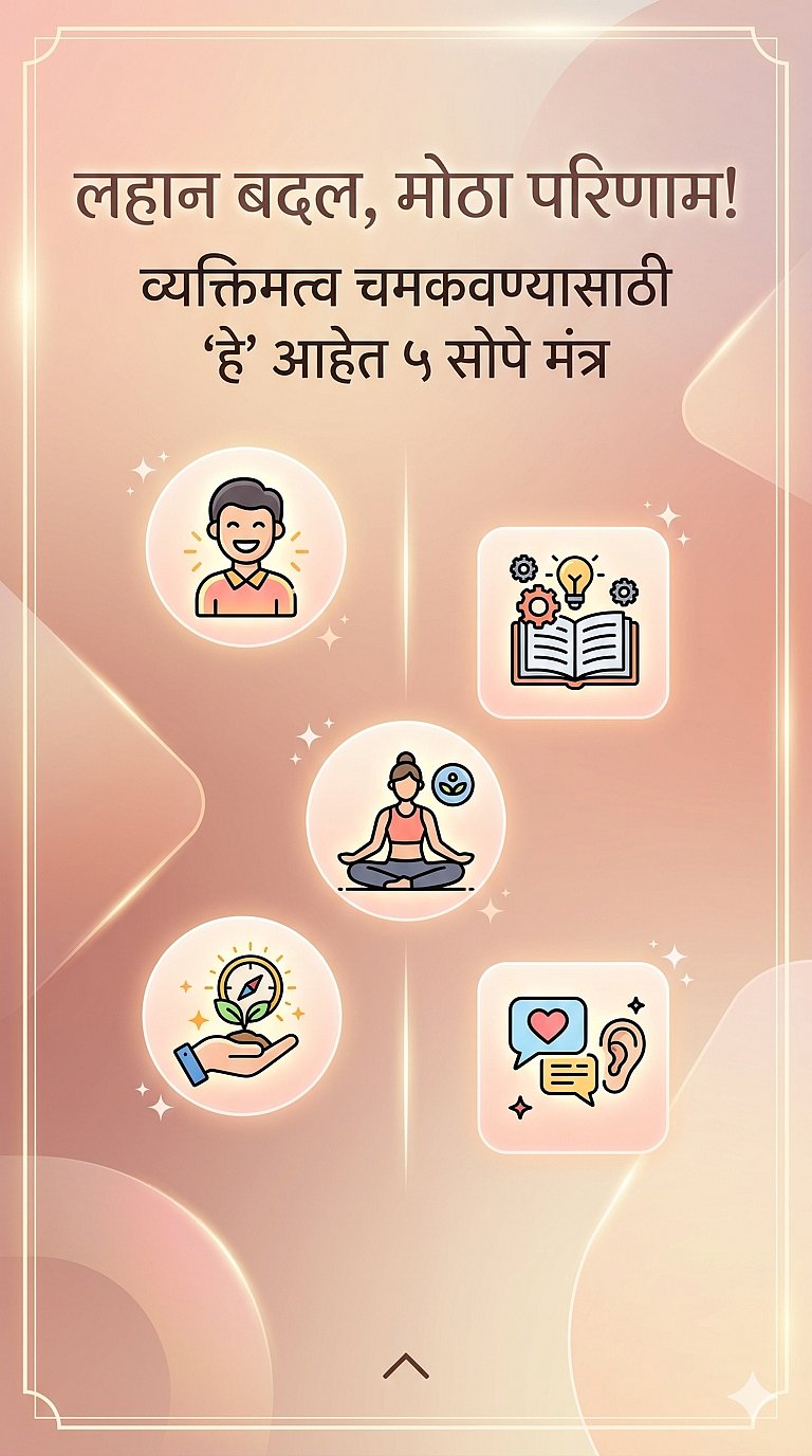 लहान बदल, मोठा परिणाम! व्यक्तिमत्व चमकवण्यासाठी 'हे' आहेत ५ सोपे मंत्र ...