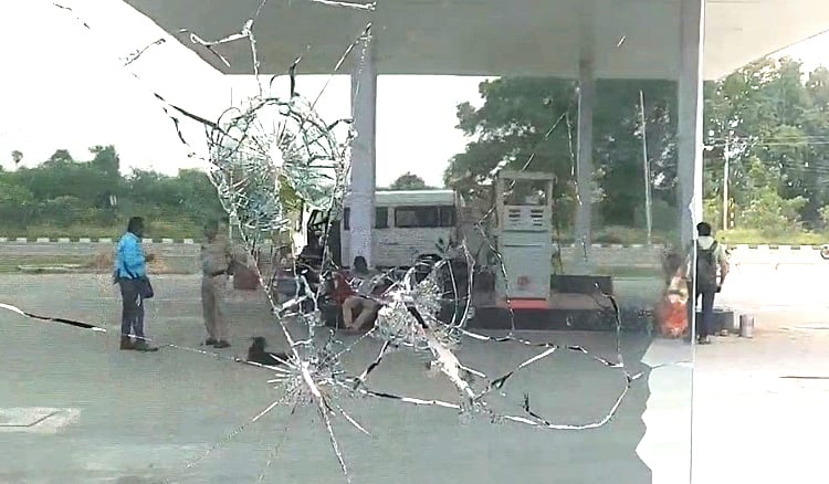 Petrol Bunk attack