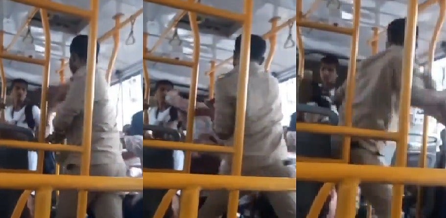 கர்நாடகா | கன்னத்தில் அறைந்த பயணி.. ஆத்திரத்தில் திருப்பி அடித்த நடத்துநர்! | Video of a Karnataka woman slapping bus conductor gone viral 