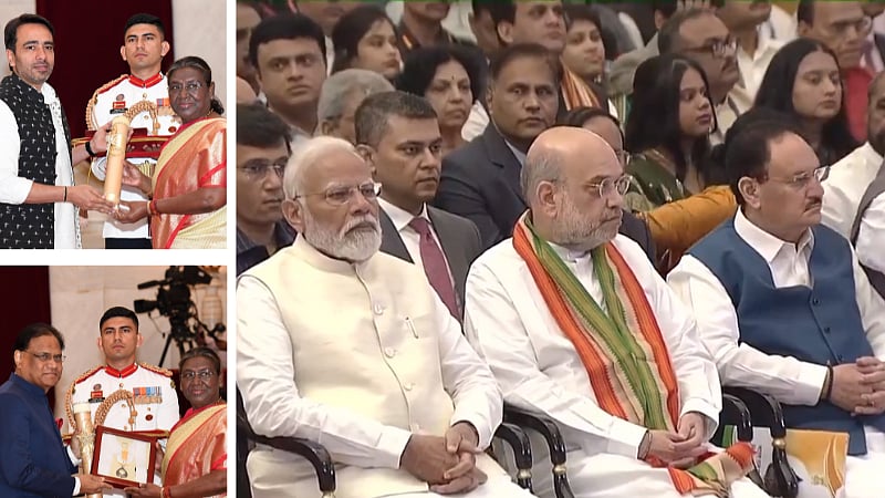 இதுவே முதன்முறை.. ஒரே நாளில் 5 பேருக்கு பாரத ரத்னா விருது வழங்கினார் குடியரசு தலைவர் | President Droupadi Murmu confers Bharat Ratna to five members