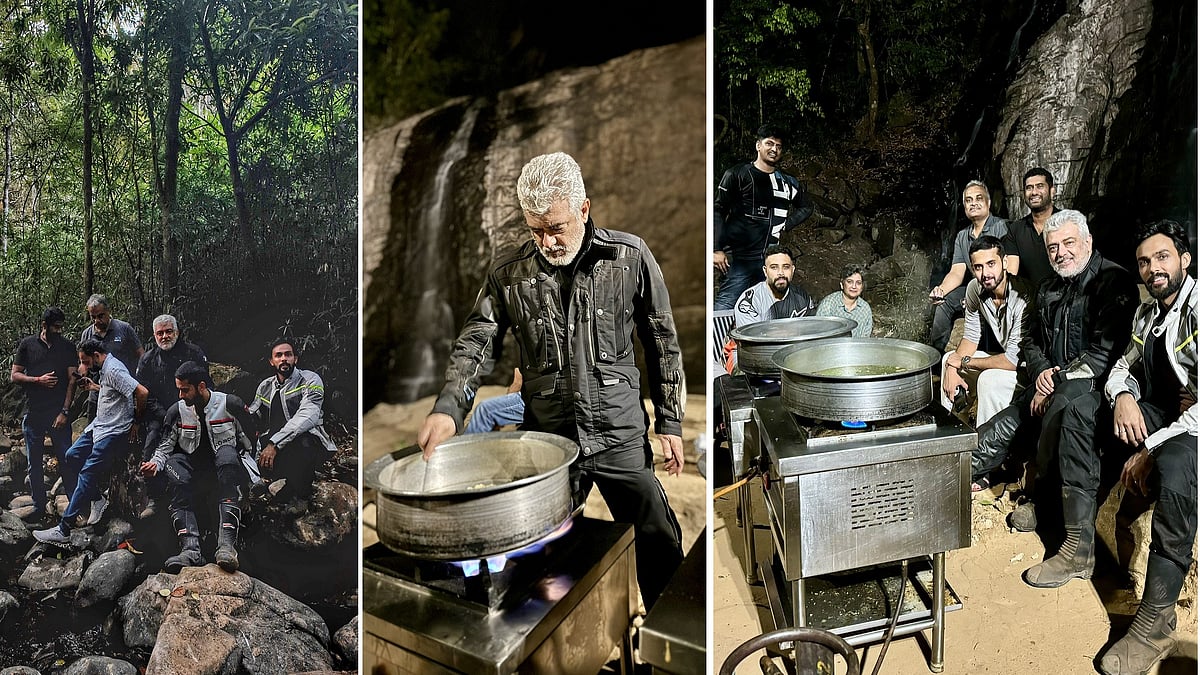 பைக் பயணத்தில் All in All-ஆக அஜித்! #ViralVideos | Ajith Kumar shares bike riding tips with friends during his trip