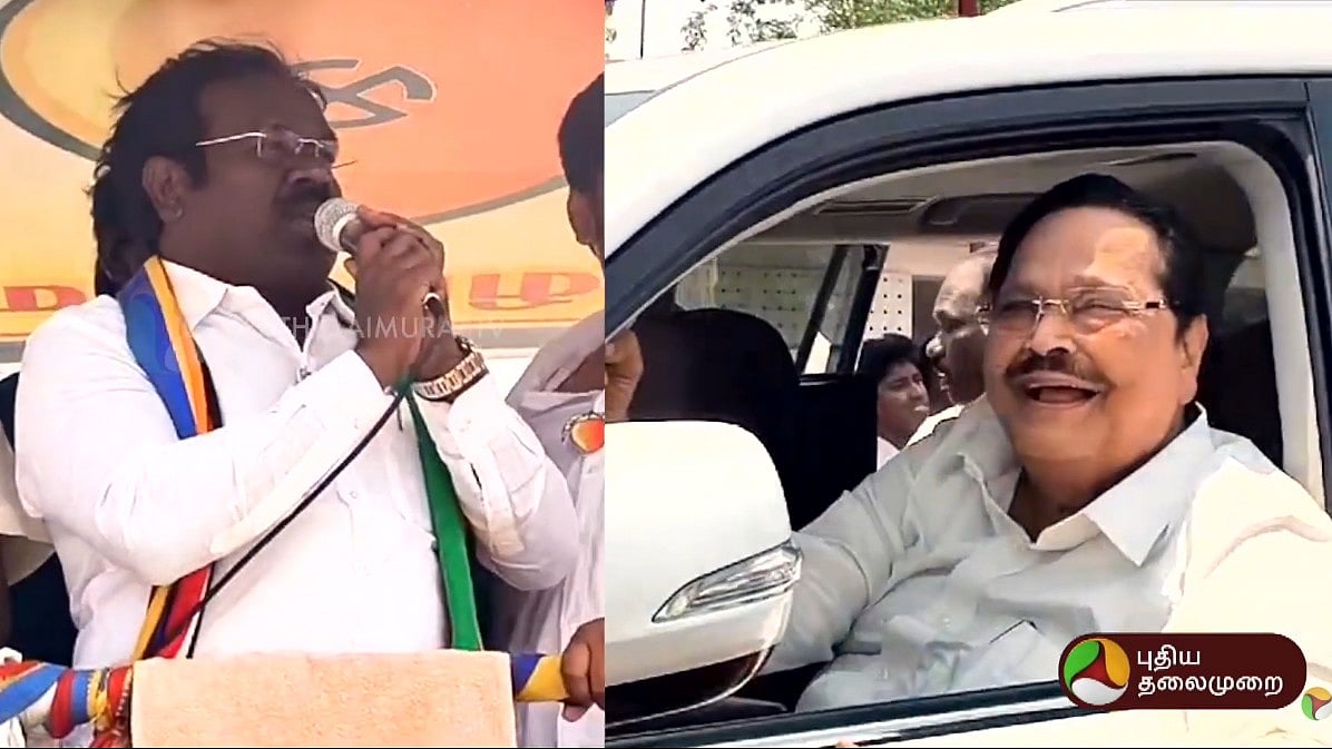 தேர்தல் 2024 | பாமக பிரசார வாகனம் வழியே சென்ற துரைமுருகன்... அடுத்தடுத்து நடந்த சுவாரஸ்ய சம்பவங்கள் | PMK Balu, DMK Duraimurugan in election campaign