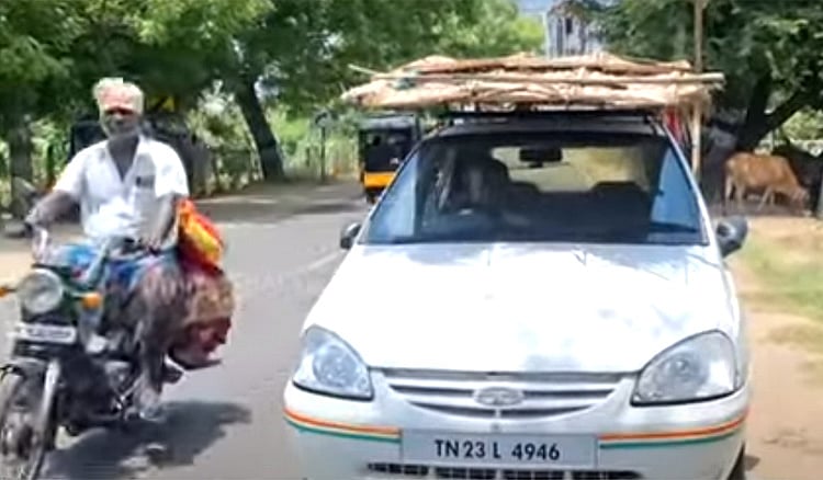 நீங்க ஒரு வில்லேஜ் விஞ்ஞானி பாஸ்... கோடை வெயிலை சமாளிக்க முதியவரின் புது டெக்னிக்... Old man's new technique to beat summer heat...