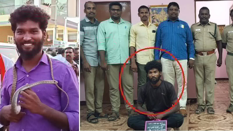 சேலம் தேர்தல் பரப்புரைக்கு கழுத்தில் பாம்புடன் வந்த இளைஞர் கைது | youth arrested with snake at Salem election campaign 
