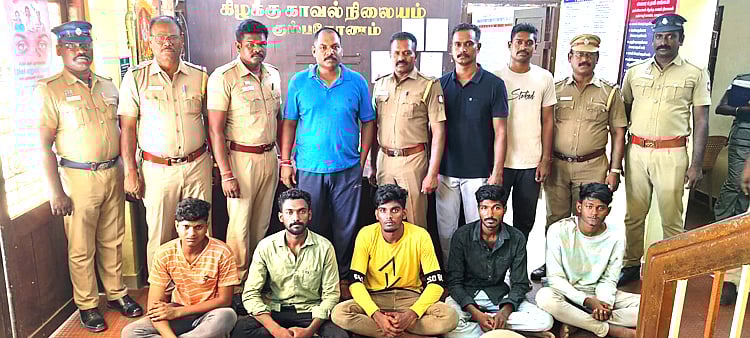 Six arrested in Assault case near Kumbakonam / கும்பகோணம்: அரசுப் பேருந்தை வழிமறித்து ஓட்டுநர், நடத்துநரை தாக்கியதாக 6 பேர் கைது