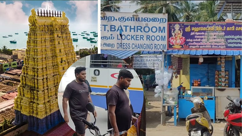ராமேஸ்வரம் கோயிலுக்கு வரும் பக்தர்கள் உடைமாற்றும் அறையில் கேமரா வைத்தவர் கைது / Man arrested for place camera in devotees changing room in Rameswaram
