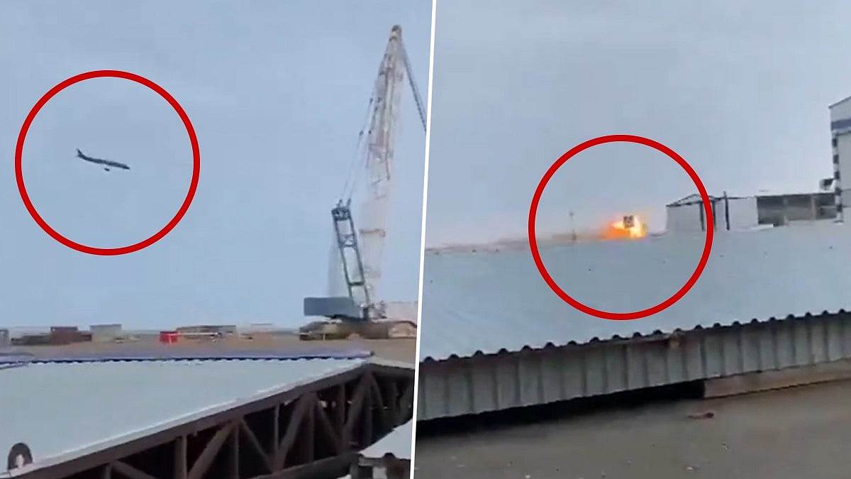 கஜகஸ்தான்: 72 பயணிகளுடன் வெடித்து சிதறிய விமானம் - வெளியான பதபதைக்கும் வீடியோ காட்சி Kazakhstan: Plane explodes with 72 passengers 