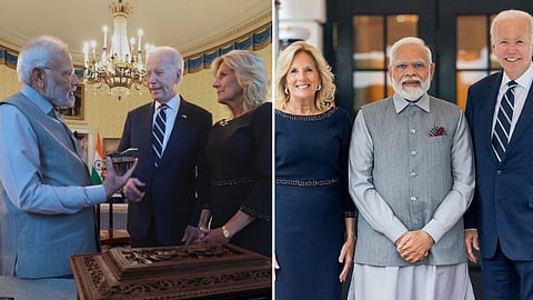 ஜோ பைடன், ஜில் பைடனுடன் பிரதமர் மோடி