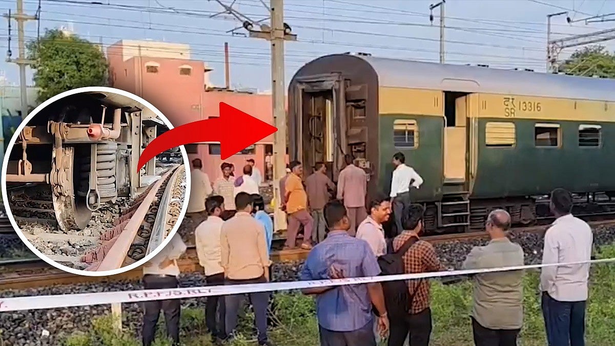 தடம் புரண்டது விழுப்புரம் பயணிகள் ரயில் / passenger train derailed near Villupuram Railway Station