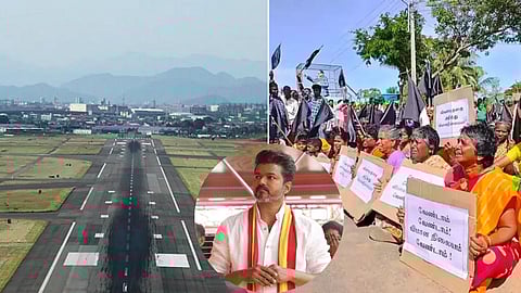 தவெக தலைவர் விஜய் - பரந்தூர் விமான நிலையம்