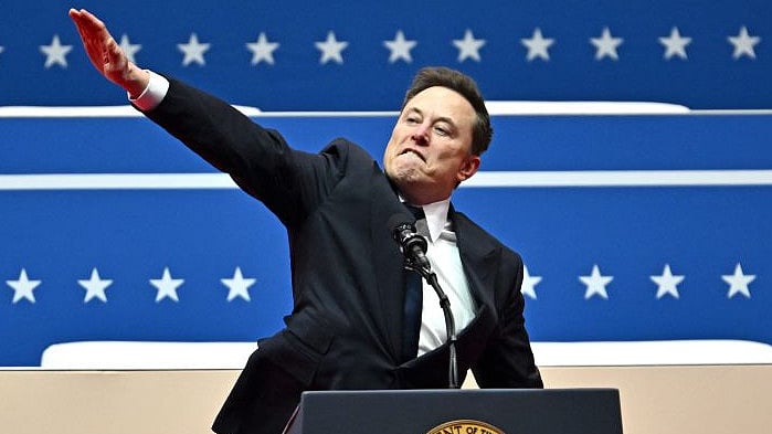 எலான் மஸ்க்கின் நாஜி வணக்கம் / elon musk nazi salute during trump inauguration celebrations goes viral