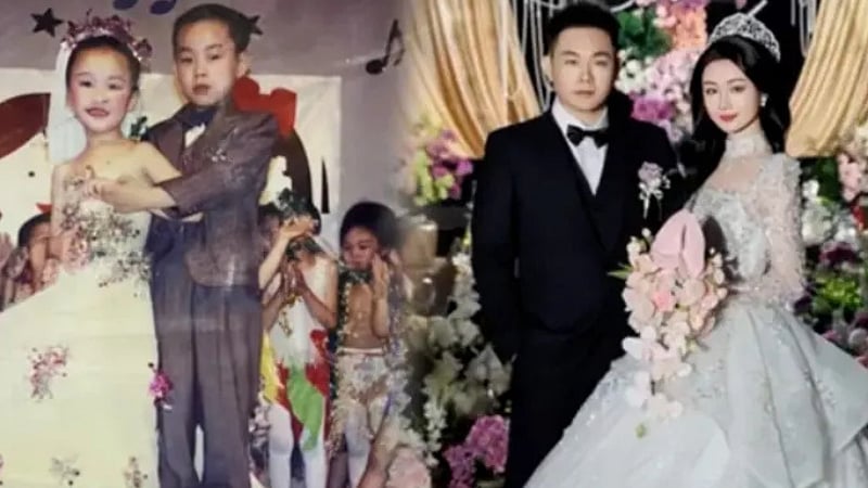 20 வருடங்களுக்கு முன்பு ஜோடியாக நடித்த இருவர் தற்போது திருமணம் / kids who played roles of husband and wife in kindergarten get married after 20 years 