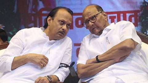 maharashtra ncp leaders sharad pawar and ajit pawar on meets same stage