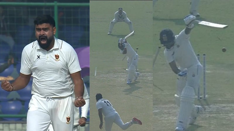 12 ஆண்டுகளுக்குப் பின் ரஞ்சியில் விராட்... 6 ரன்களில் அவுட்..  / Virat Kohli, playing in Ranji Trophy after 12 years, is out for 6 runs