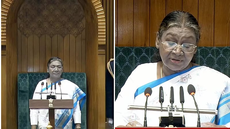 நாடாளுமன்றத்தில் குடியரசு தலைவர் திரௌபதி முர்மு உரை /president murmu addressing a joint session of parliament