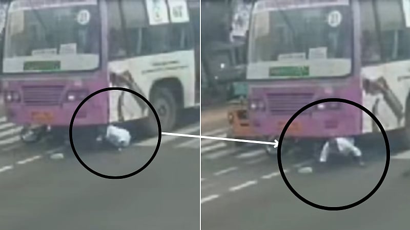 ராமநாதபுரம்: நூலிழையில் உயிர்தப்பிய வாகன ஓட்டி... வெளியான சிசிடிவி காட்சி! #CCTV / Ramanathapuram bike accident CCTV footage