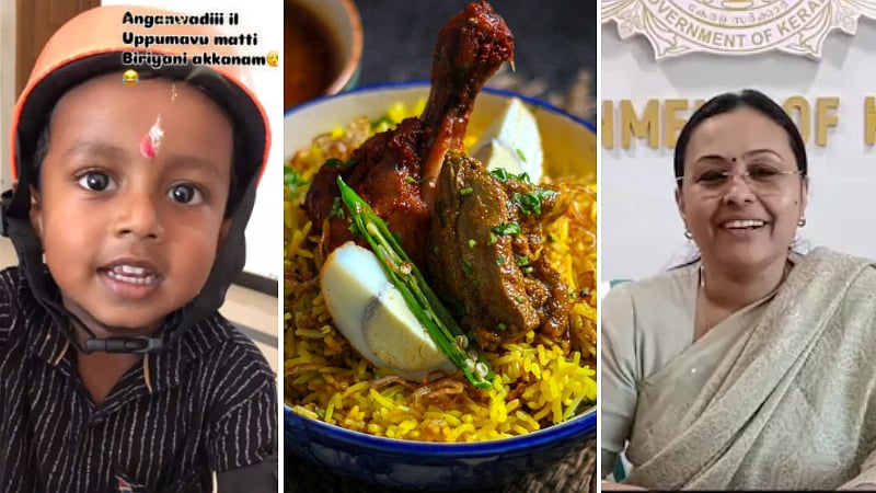 கேரளா: அங்கன்வாடி மெனுவில் மாற்றம் கேட்ட குழந்தை... அமைச்சர் பதில் / Kerala ministers answers to child who asks for biryani, chicken fry in anganwadi