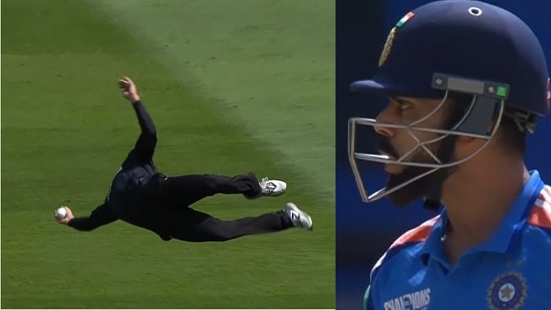 ஸ்டன்னிங் கேட்ச் மூலம் விராட் கோலியை அவுட்டாக்கிய க்ளென் பிலிப்ஸ் / Glenn Phillips dismisses Virat Kohli with a stunning catch