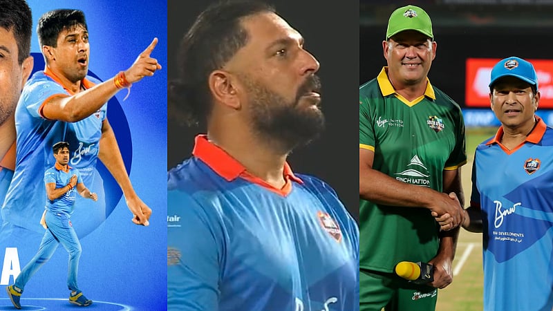 IMLT20 போட்டியில் இந்திய மாஸ்டர்ஸ் அணி தென்னாப்பிரிக்கா மாஸ்டர்ஸை வென்றது / India masters beat south africa masters in IMLT20