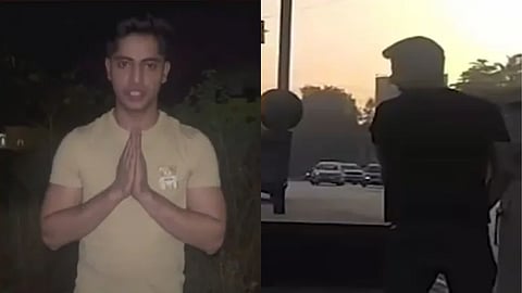 pune man urinate in public place apology 