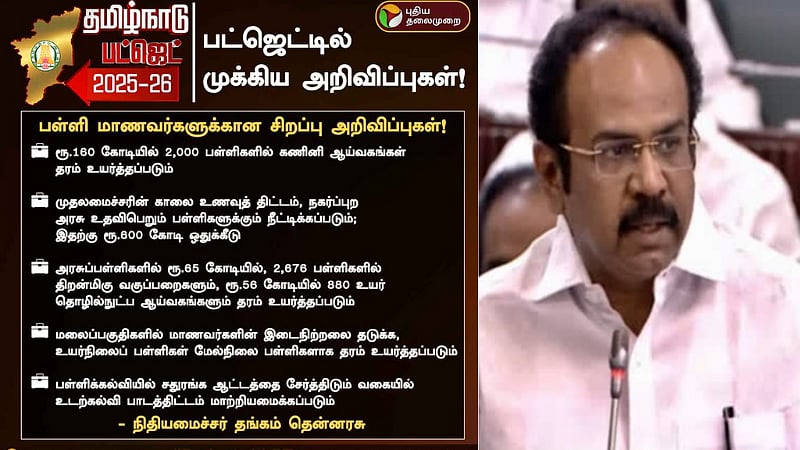பட்ஜெட் 2025 - 2026 |கல்வி சார் அறிவிப்புகளை வெளியிட்ட நிதியமைச்சர்!