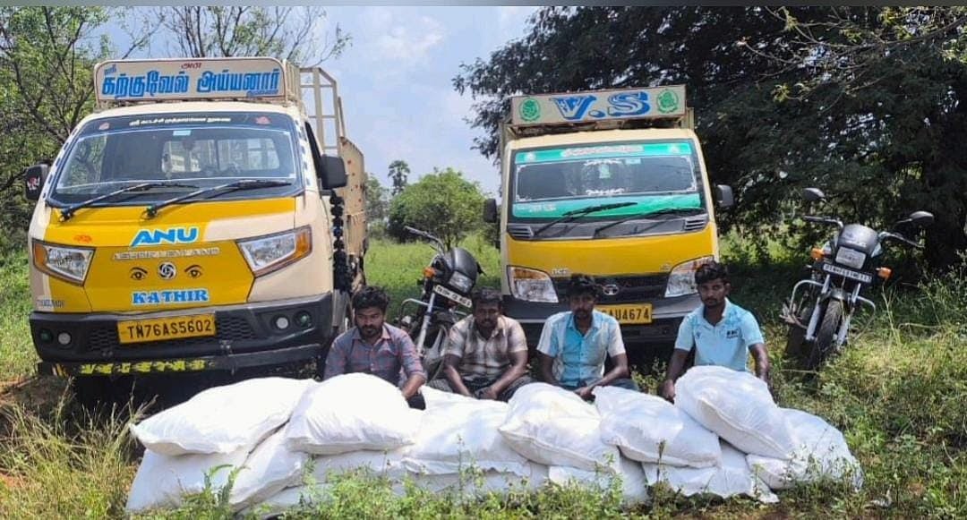 தென்காசி | 250 கிலோ புகையிலை பொருட்கள் பறிமுதல் - 4 பேர் கைது