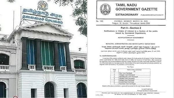  தமிழகத்தில் 7 பேரூராட்சிகளை நகராட்சிகளாக தரம் உயர்த்த முடிவு - அறிவிப்பு வெளியிட்ட தமிழ்நாடு அரசு!