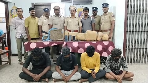 கஞ்சா பறிமுதல் 6 பேர் கைது