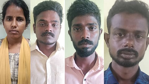 பெண் உட்பட 4  பேர் கைது