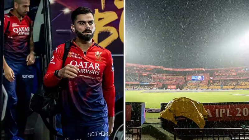 மீண்டும் ஐபிஎல் தொடக்கம்| RCB-KKR மோதும் ஆட்டம் மழையால் தாமதம்!