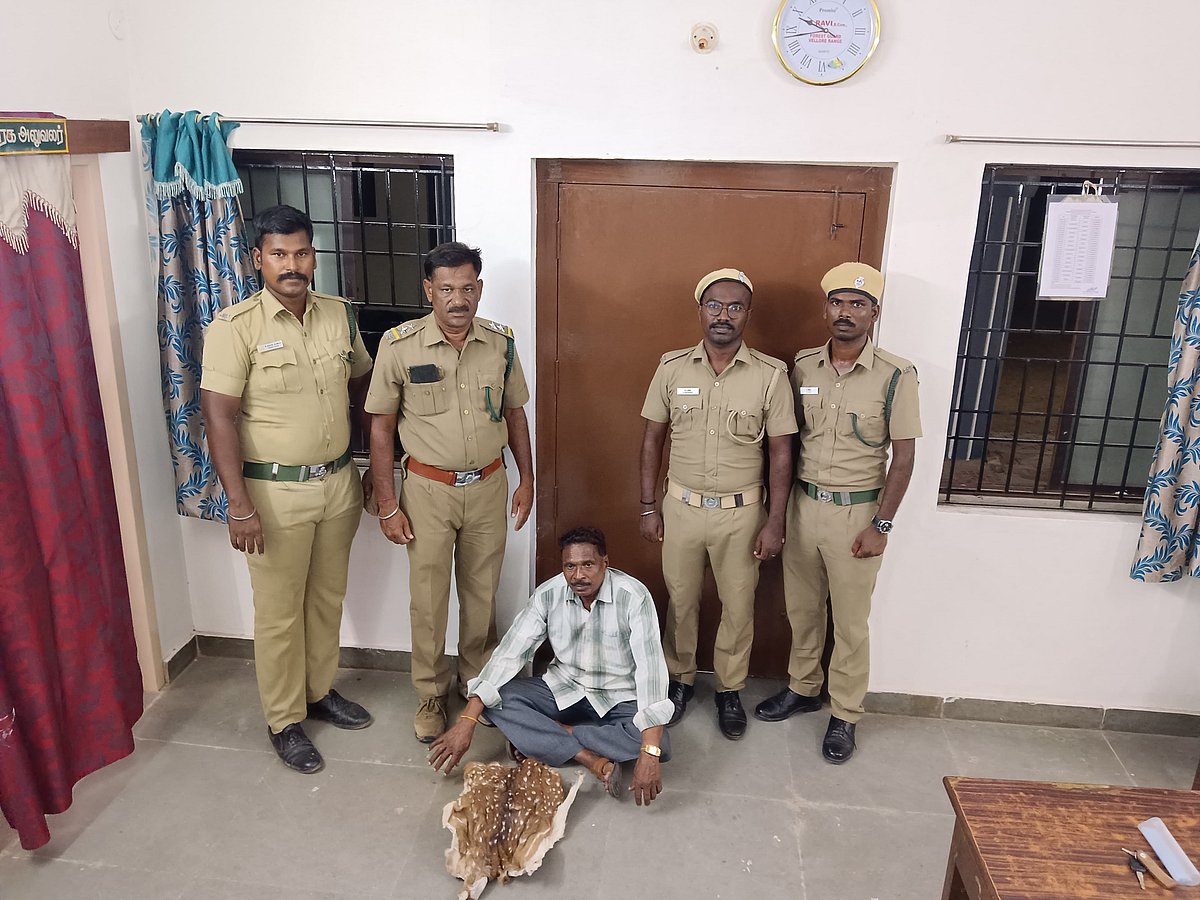 வேலூர் | வீட்டில் பதுக்கி வைத்திருந்த மான் தோல் பறிமுதல்