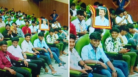 விஜய் புகைப்படத்தை அசைத்த 3 மாணவர்கள்