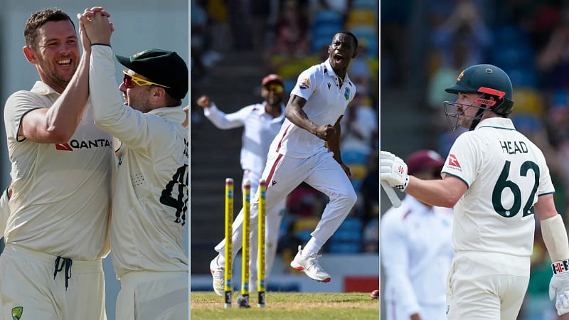 ஷமர் ஜோசப் 9 விக்.. ஹசல்வுட் 7 விக்.. 3 நாளுக்குள் முடிந்த முதல் டெஸ்ட்! WI-ஐ தோற்கடித்தது ஆஸி!