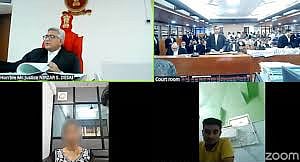 நீதிமன்ற விசாரணையில் அதிர்ச்சி சம்பவம்|கழிவறையில் அமர்ந்தபடி விசாரணையில் பங்கேற்ற நபர்!