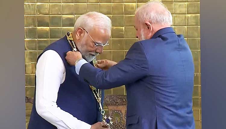 பிரேசில் தலைநகரில் பிரதமருக்கு உற்சாக வரவேற்பு... பிரேசில் உயரிய விருது வழங்கி கௌரவிப்பு!