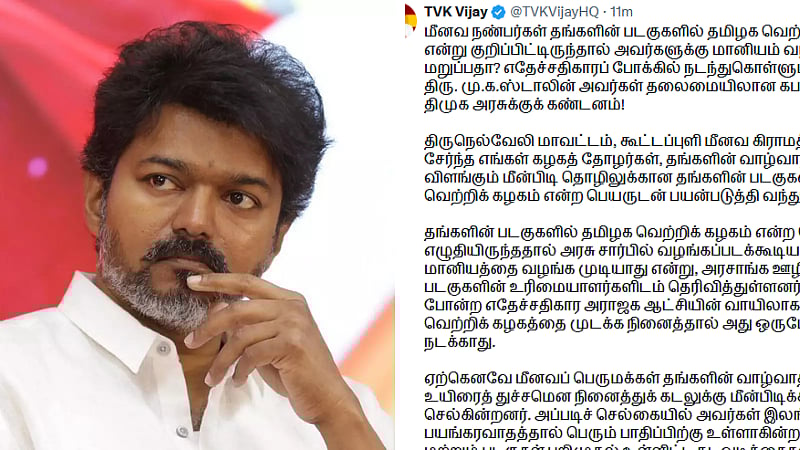 மீனவர்களுக்கு மானியம் மறுப்பு: திமுக அரசுக்கு விஜய் கடும் எச்சரிக்கை..!