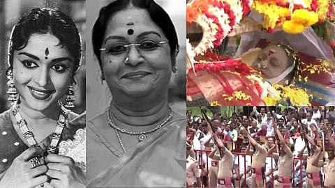 சரோஜா தேவி உடல் அரசு மரியாதையுடன் நல்லடக்கம்